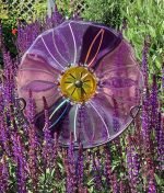 Garden flower. Fused glass