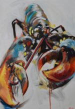 Lobster Contrast, 80 x 100cm oil on canvas