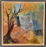 Blustery Day - felted panel