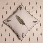 Sage leaf cushion and fabric