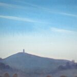 The Glastonbury Tor in Winter. Gouache 2004