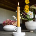 Stoneware Matt glaze candleholder