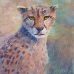 Cheetah in pastel - cropped