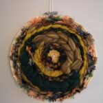 Autumn circular woven wall art