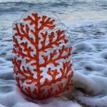 Mercedes Oakley Glass - Coral upright (in the sea)