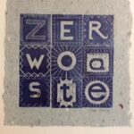 "Zero waste" lino print