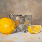 Lemons and silver jug