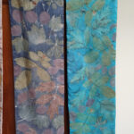 Botanical print silk wall-hangings