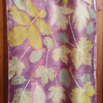 Botanical print silk scarf