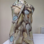 Botanical print silk scarf