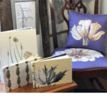 Chair and cushion and handmade sketch books