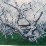 Mulberry Tree dry point with Chine Colle 21 x 30 cm21 x 30