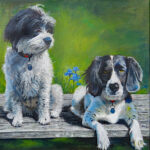 'Maya & Zola', oil on canvas (private commission)