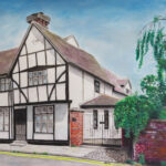 'Ancient House, Needham Market', watercolour (private commission)